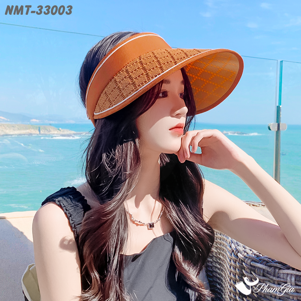 Nón Mui Trần Chống Nắng Cách Nhiệt Thời Trang Màu Cam Đất