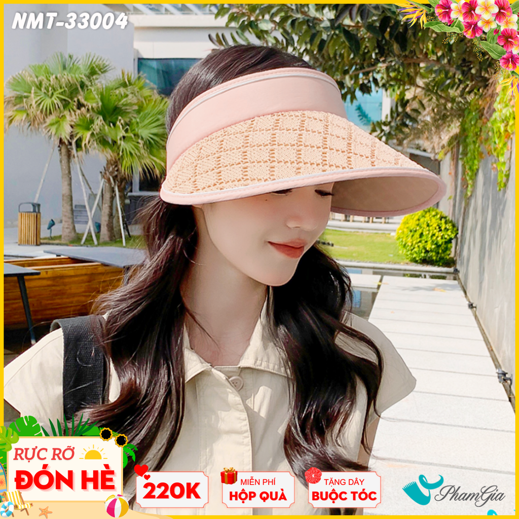 Nón Mui Trần Chống Nắng Cách Nhiệt Thời Trang Màu Hồng Phấn