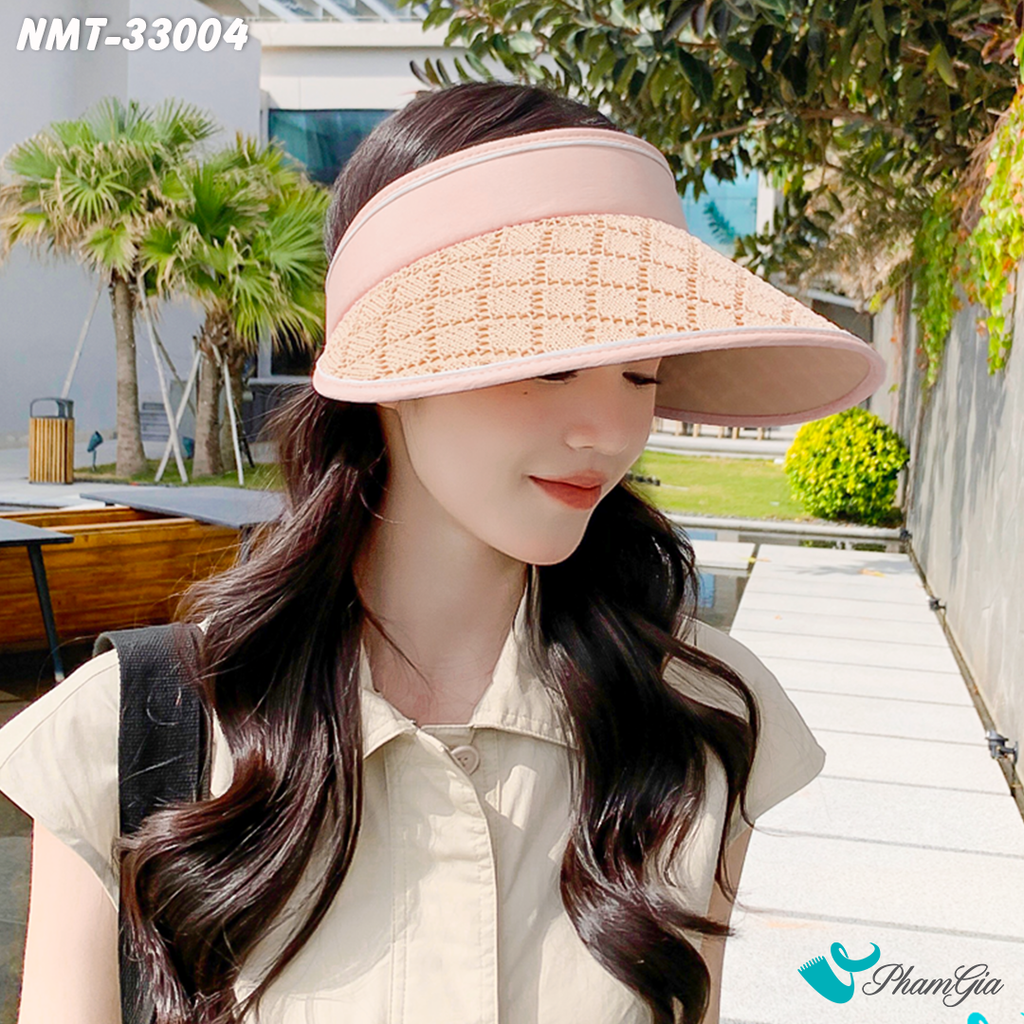 Nón Mui Trần Chống Nắng Cách Nhiệt Thời Trang Màu Hồng Phấn