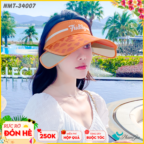 Nón Mui Trần Tích Hợp Cánh Dơi Chống Nắng Cách Nhiệt Tối Ưu Màu Cam (NMT34007)