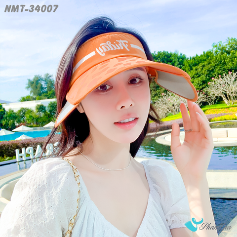 Người Mẫu Đội Nón Mui Trần Tích Hợp Cánh Dơi Chống Nắng Cách Nhiệt Tối Ưu Màu Cam