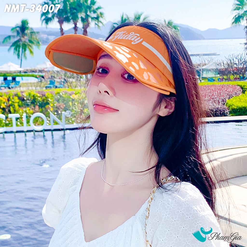 Model Đội Nón Mui Trần Tích Hợp Cánh Dơi Chống Nắng Cách Nhiệt Tối Ưu Màu Cam