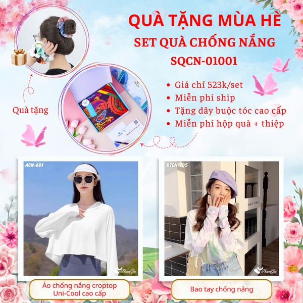 Quà Tặng Mùa Hè - Set Quà Tặng Áo Chống Nắng Uni-Cool Và Bao Tay Hạ Nhiệt Cao Cấp (SQCN01001)