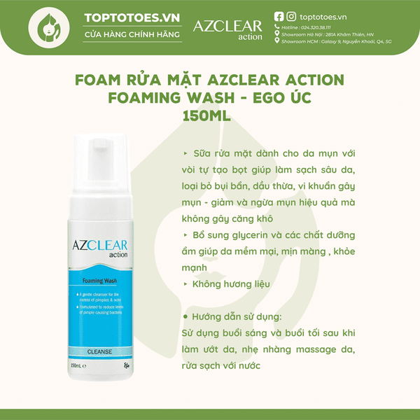 Foam rửa mặt Azclear Action Foaming Wash