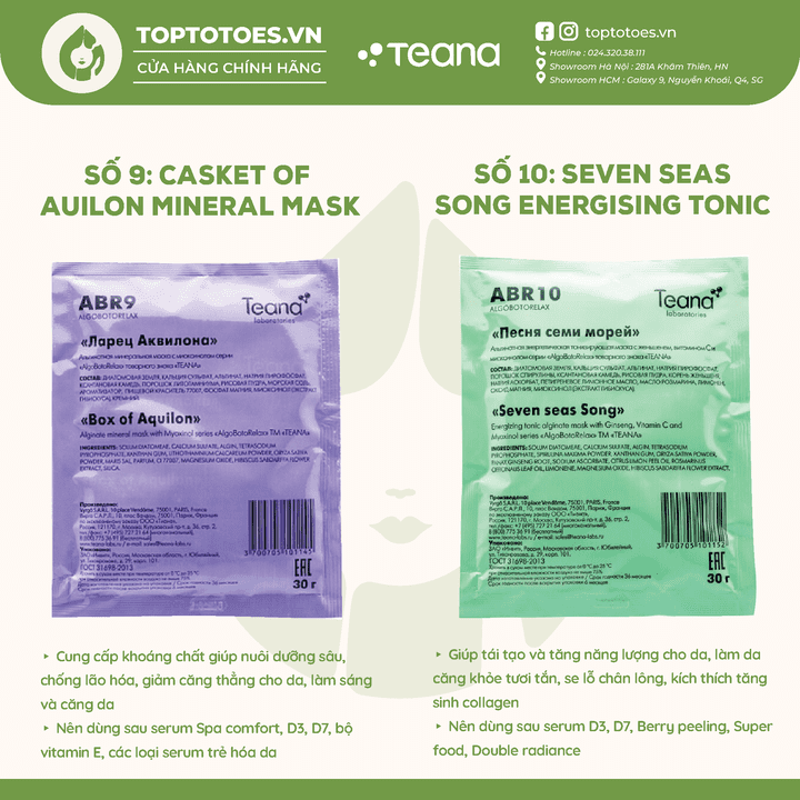 Mặt nạ dẻo tảo biển Teana