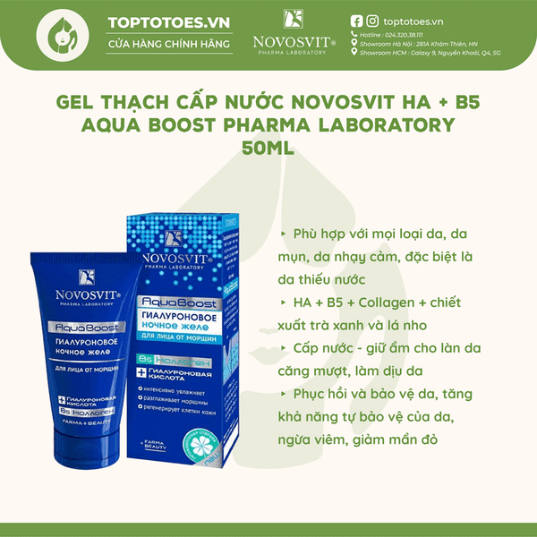 Gel thạch Novosvit HA B5 Aqua Boost