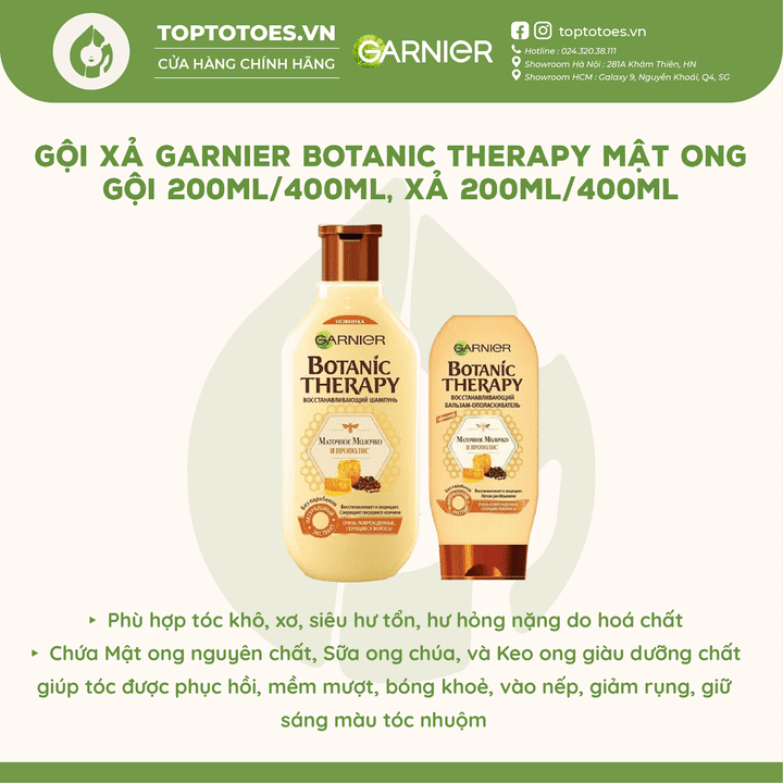 Gội xả Garnier Botanic Therapy Mật ong