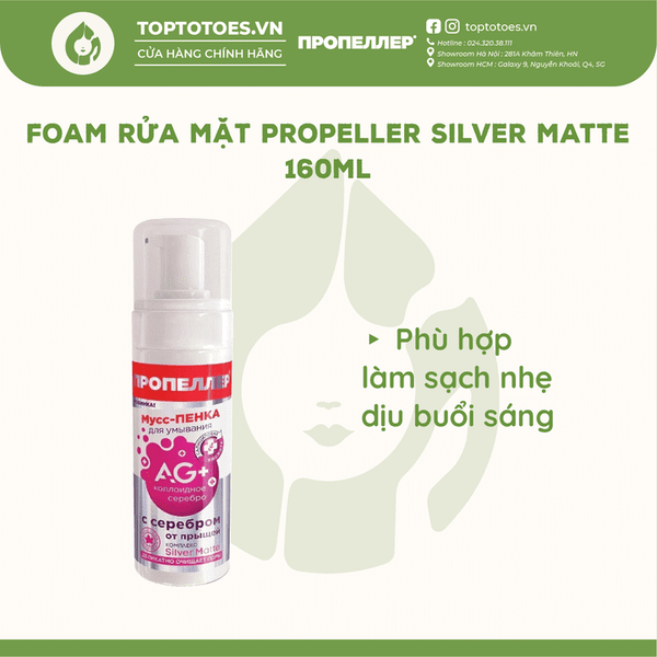 Foam rửa mặt Propeller SOS Silver Matte