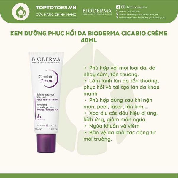 Kem dưỡng Bioderma Cicabio Creme 40ml