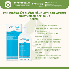 Kem dưỡng ẩm chống nắng Úc Azclear Action Moisturiser SPF 30
