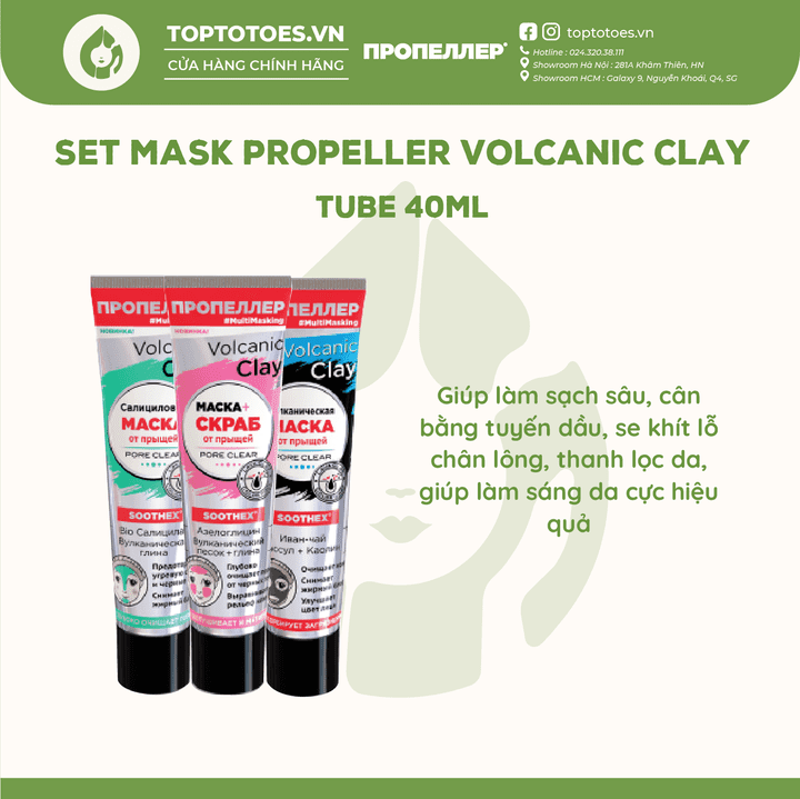 Multi- masking set mask Propeller volcanic clay