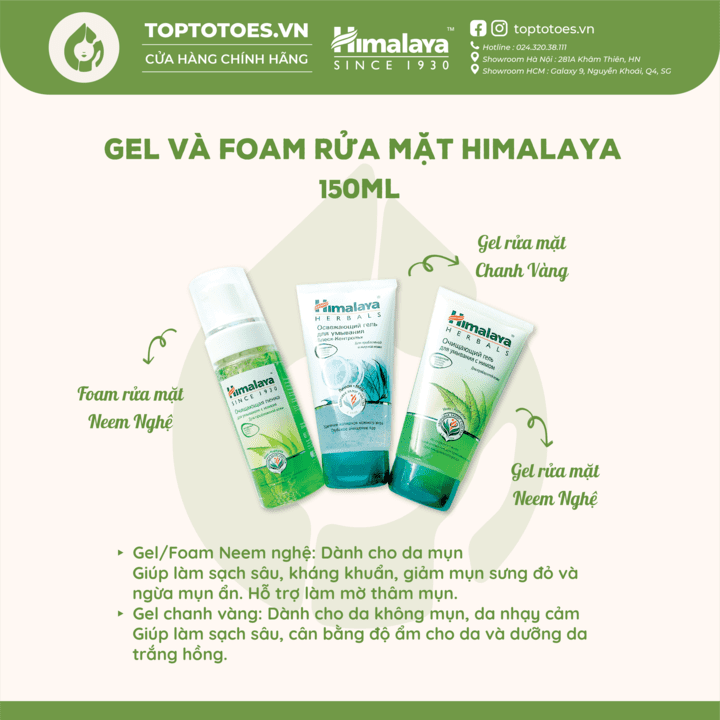 Gel/ Foam rửa mặt Himalaya