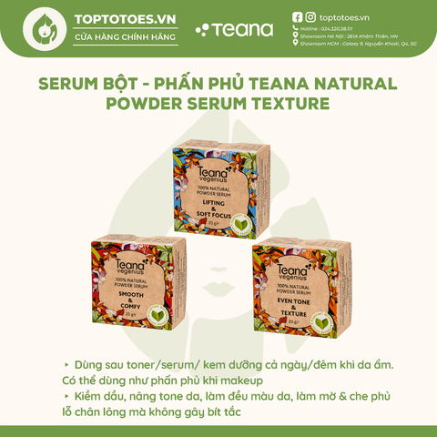 Serum bột - phấn phủ Teana Vegenius 100% Natural Powder Serum 20g