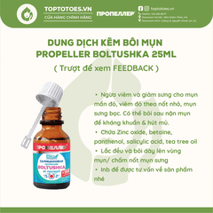 Dung dich kẽm bôi mụn Propeller Boltushka 25ml