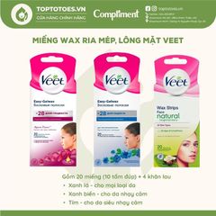 Miếng wax ria mép, lông mặt Veet