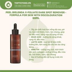 Tẩy da chết hoá học Peel Bielenda Professional X-FOLIATE Dark Spot Remover - Formula 30ml