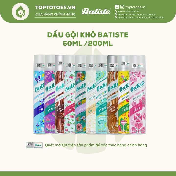 Dầu gội khô Batiste Dry Shampoo