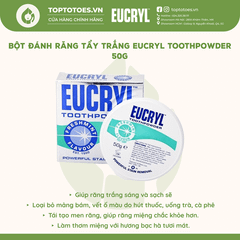 Bột Đánh Răng Eucryl Toothpowder tẩy trắng và làm sạch răng 50g