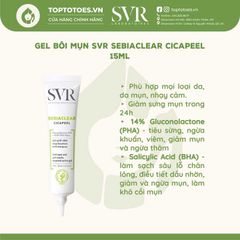 Gel bôi mụn SVR Sebiaclear Cicapeel 15ml