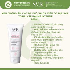 Kem dưỡng SVR Topialyse Baume Intensif 200ml