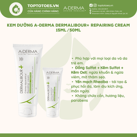 Kem dưỡng A-derma Dermalibour+ Repairing Cream