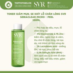 Toner SVR Sebiaclear Micro-peel 150ml
