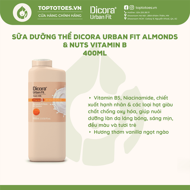 Sữa dưỡng thể Dicora Urban Fit