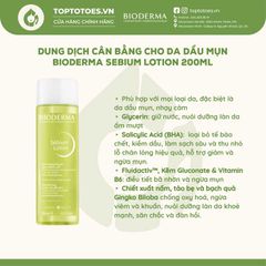 Toner Bioderma Sebium Lotion (Xanh)