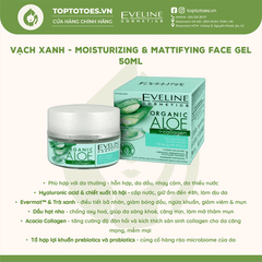 Kem dưỡng Eveline Organic Aloe + Collagen 3in1 50ml