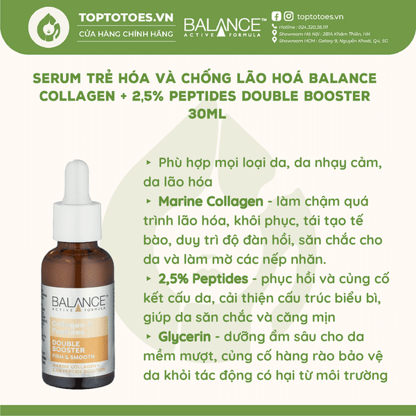 Serum Balance Collagen + 2,5% Peptides Double Booster 30ml