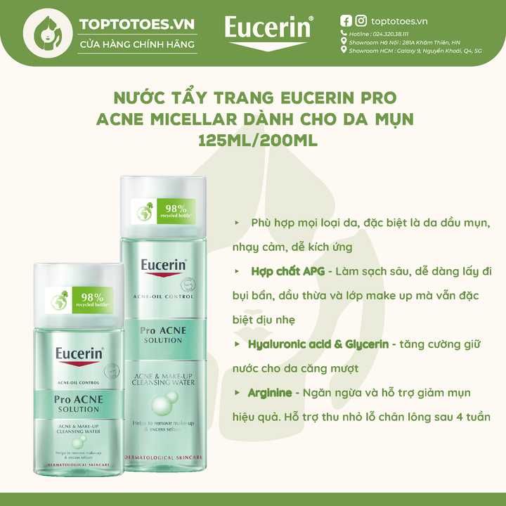 Nước tẩy trang Eucerin Pro Acne Micellar Water