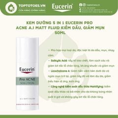 Kem dưỡng Eucerin ProAcne A.I Matt Fuild 50ml