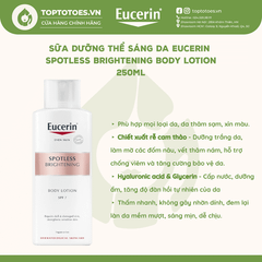 Sữa dưỡng thể Eucerin Spotless Brightening Body Lotion 250ml