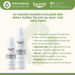 Xịt khoáng dưỡng ẩm Eucerin Hyaluron Mist Spray