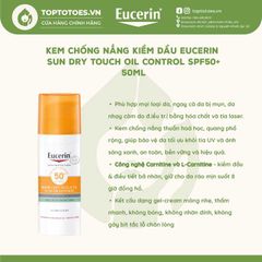 Kem chống nắng Eucerin Sun Dry Touch Oil Control SPF 50+ 50ml