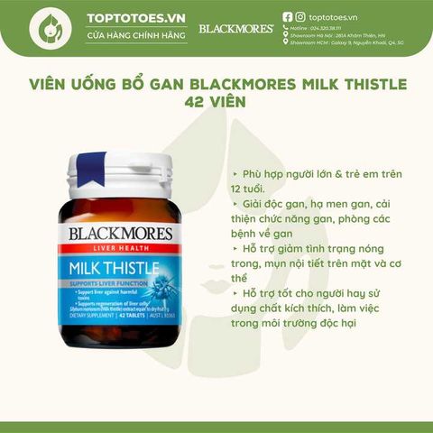 Viên uống bổ gan, mát gan, giải đ.ộc tố Blackmores Milk Thistle - 42 viên