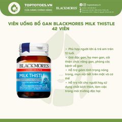 Viên uống bổ gan, mát gan, giải đ.ộc tố Blackmores Milk Thistle - 42 viên