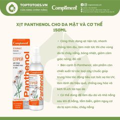 Xịt dưỡng Compliment Panthenol dành cho da mặt và cơ thể 150ml
