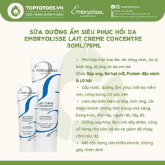 Sữa Dưỡng Ẩm Siêu Phục Hồi Da Embryolisse Lait Creme Concentre 30ml/75ml