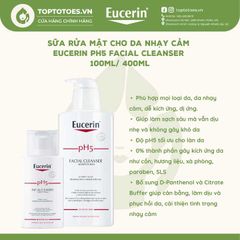Sữa rửa mặt Eucerin Facial Cleanser PH5 Sensitive Skin