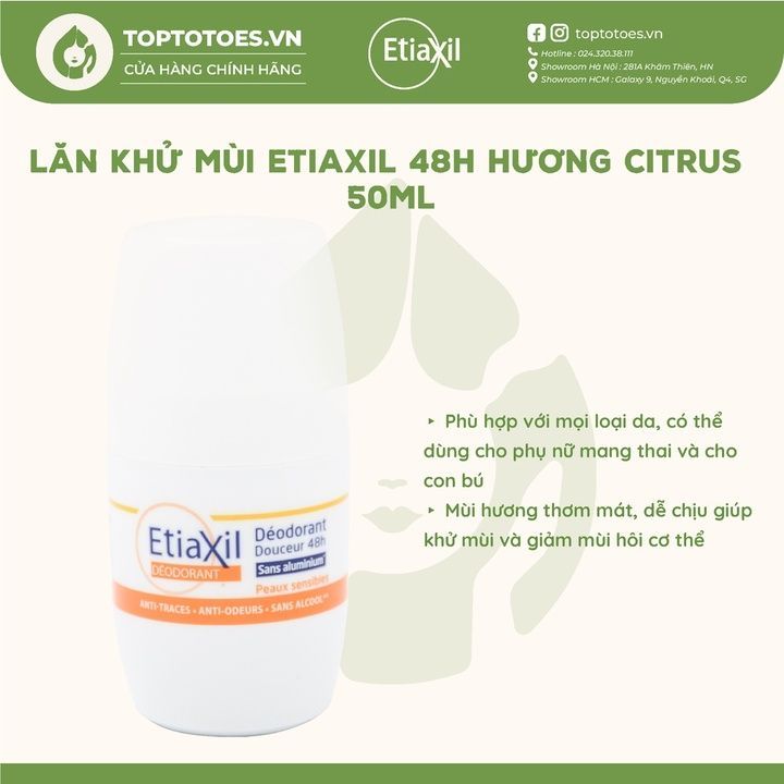 Lăn khử mùi hằng ngày Etiaxil Deodorant Roll-On 40ml/50ml
