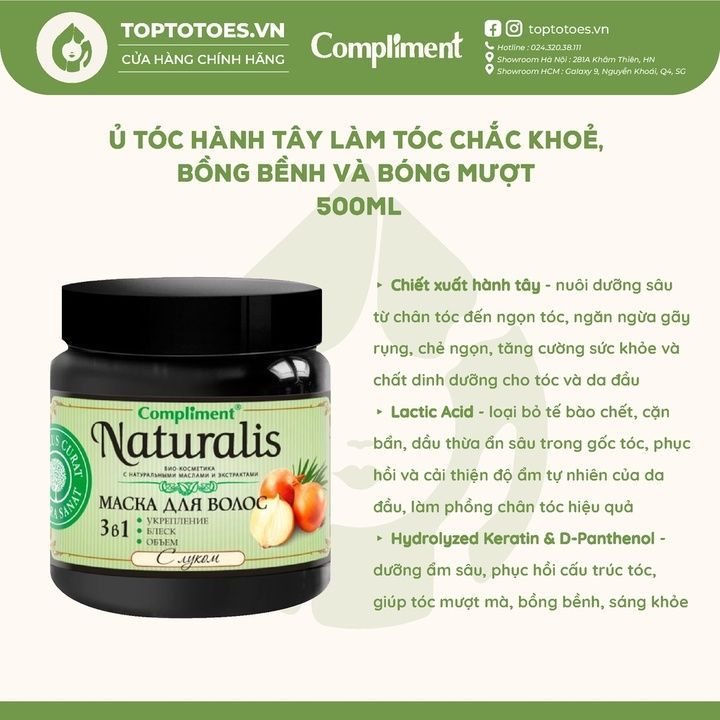 Ủ tóc Compliment Naturalis 500ml