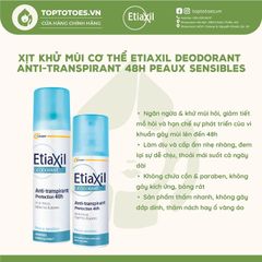 Xịt khử mùi cơ thể Etiaxil Deodorant Anti-Transpirant 48H 100ml/150ml