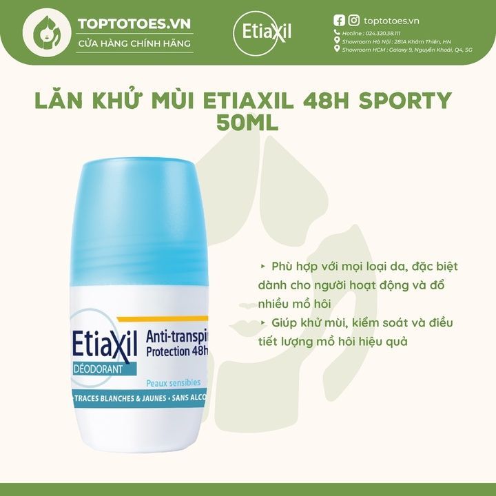 Lăn khử mùi hằng ngày Etiaxil Deodorant Roll-On 40ml/50ml