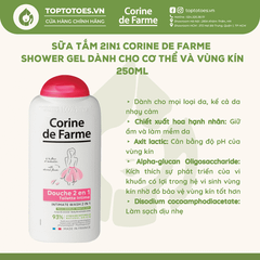 Sữa tắm 2in1 Corine De Farme Shower Gel 250ml