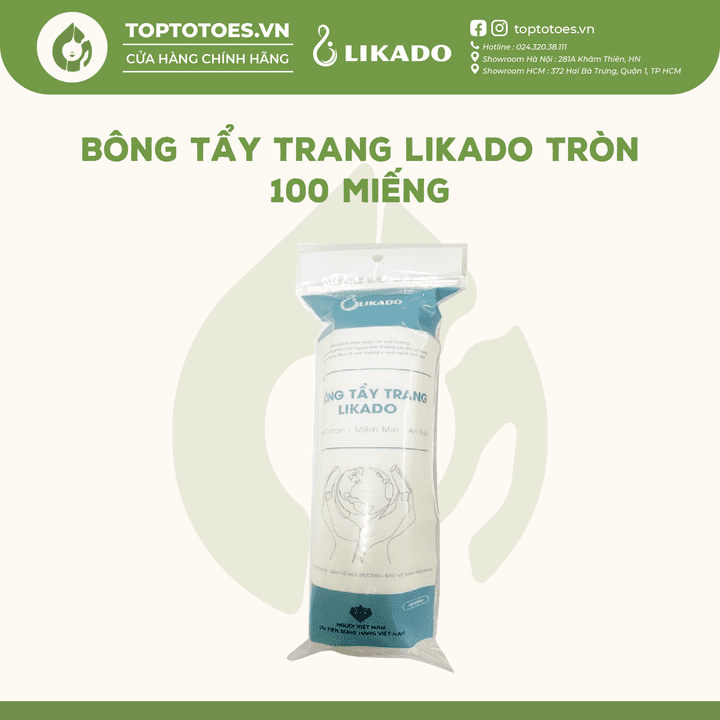 Bông tẩy trang/đắp toner Likado