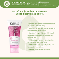 Gel rửa mặt Eveline White Prestige 4D 200ml
