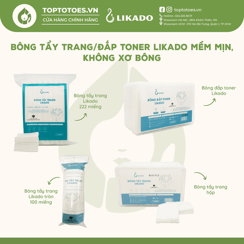 Bông tẩy trang/đắp toner Likado