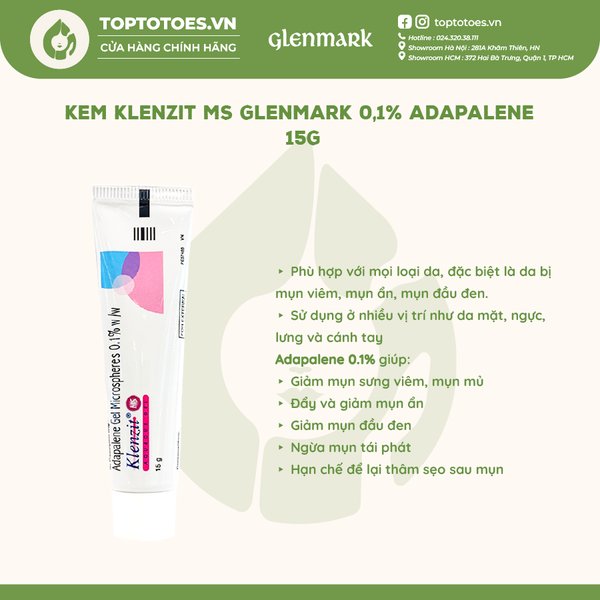 Gel trị mụn Klenzit MS 15g