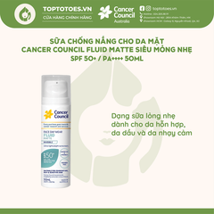 Kem chống nắng Cancer Council Face Day Wear Invisible SPF 50+/ PA ++++ 75ml - Sữa chống nắng 50ml